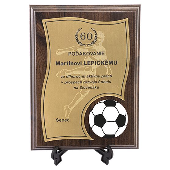 Drevená plaketa DF2 - Futbal