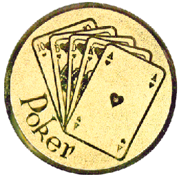 Emblémy kovové MINI / MAXI - 107 poker