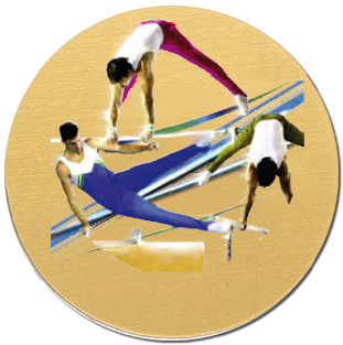 Emblémy UV farebné MINI / MAXI - 58 gymnastika/muži