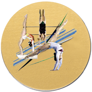 Emblémy UV farebné MINI / MAXI - 57 gymnastika/ženy