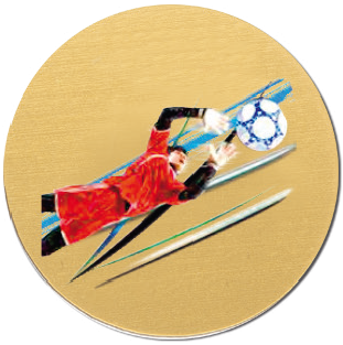 Emblémy UV farebné MINI / MAXI - 106 futbalový brankár