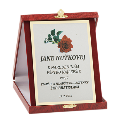 Kazeta s plaketou KAR6 červená
