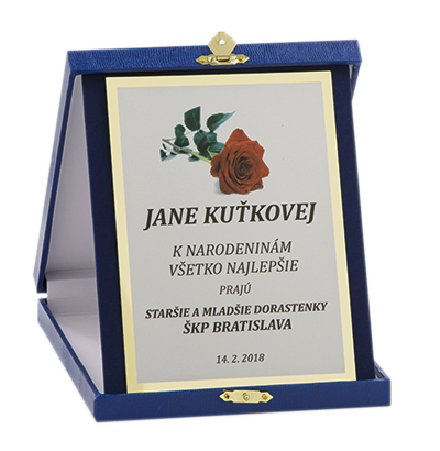 Kazeta s plaketou KA862 modrá