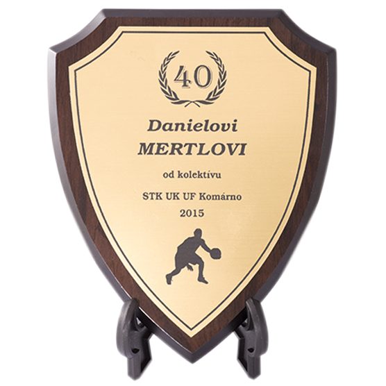 Drevená plaketa - štít DP869